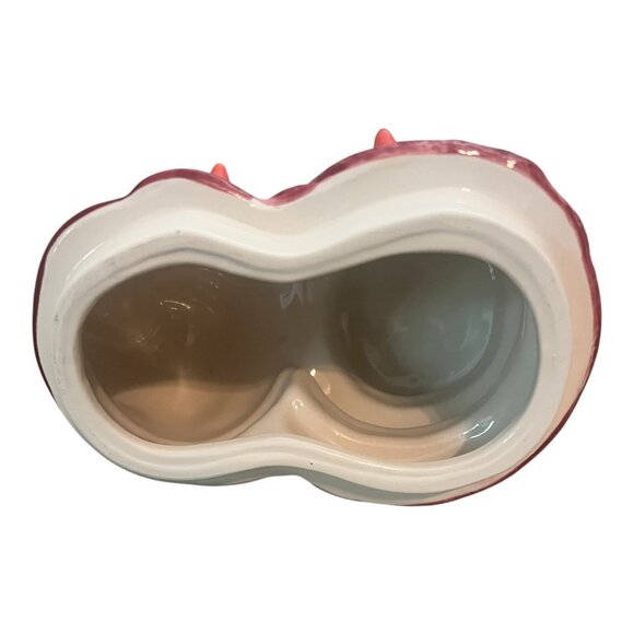 St. Nicholas Square Yuletide Let It Snow Ceramic Cookie Jar Snowman Couple - Picture 9 of 9